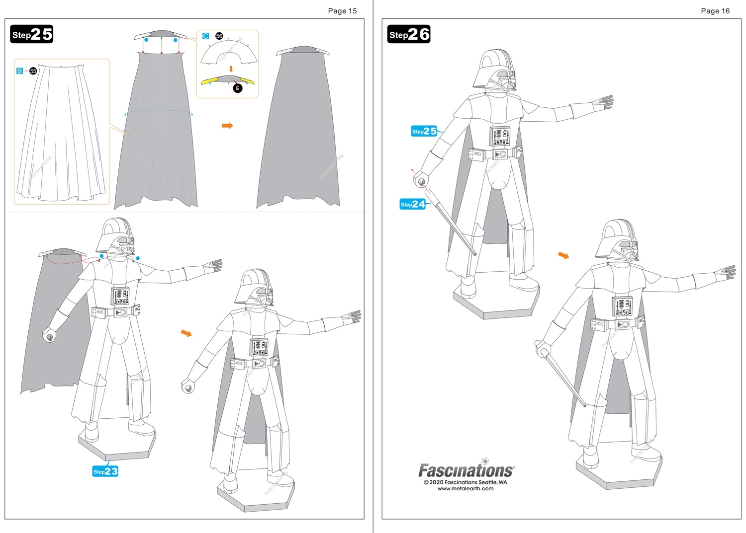 HMK Star Wars Darth Vader - Fermalibri in metallo 